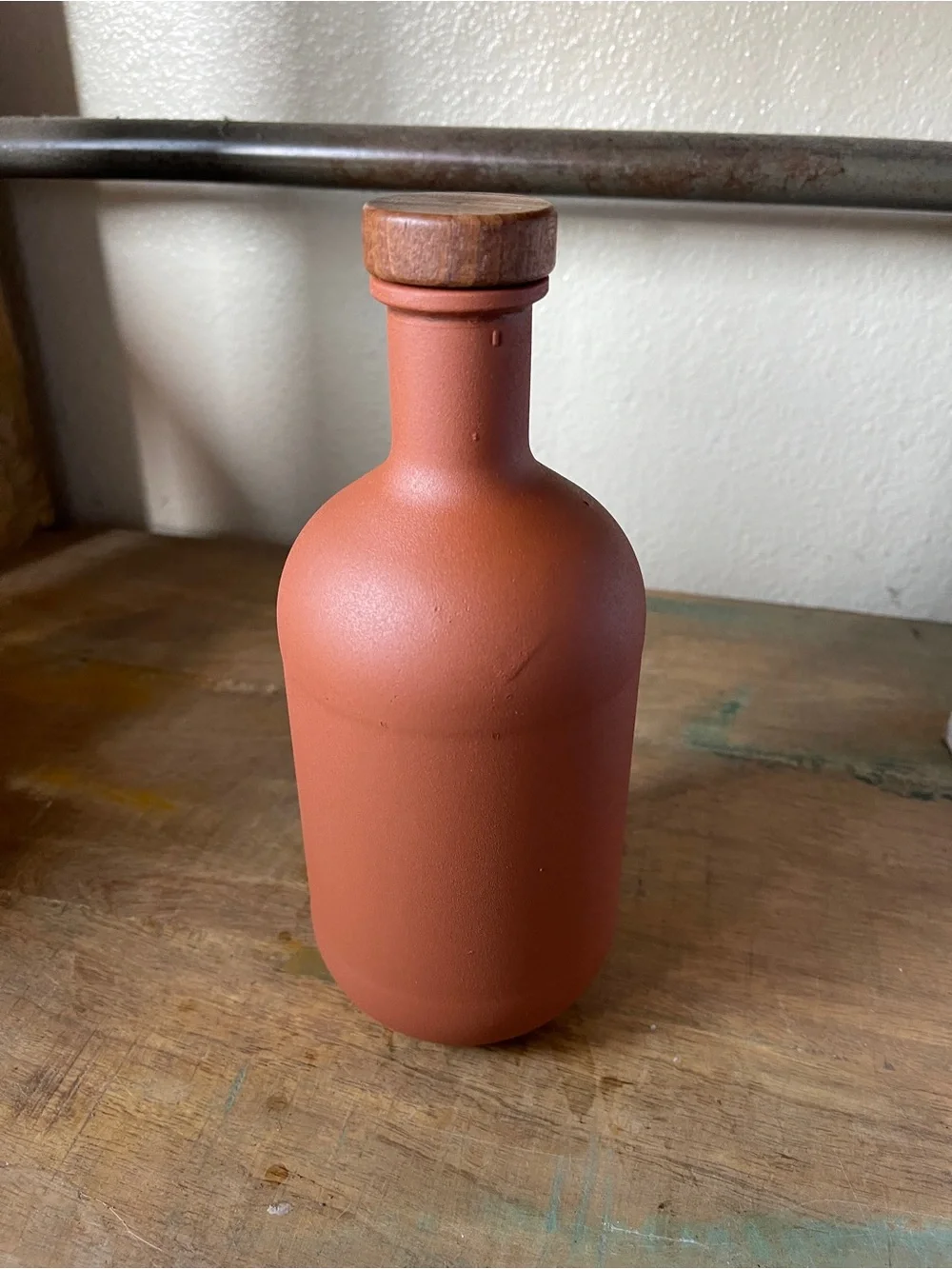 Terracotta jug bottle Vase with stopper decor boho